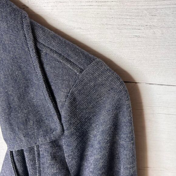 Anthropologie Dolan Jacket Womens Size Small Blue Cropped Trench Open Front - Picture 9 of 16